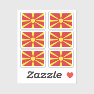 The flag of North Macedonia Collection pack of 6