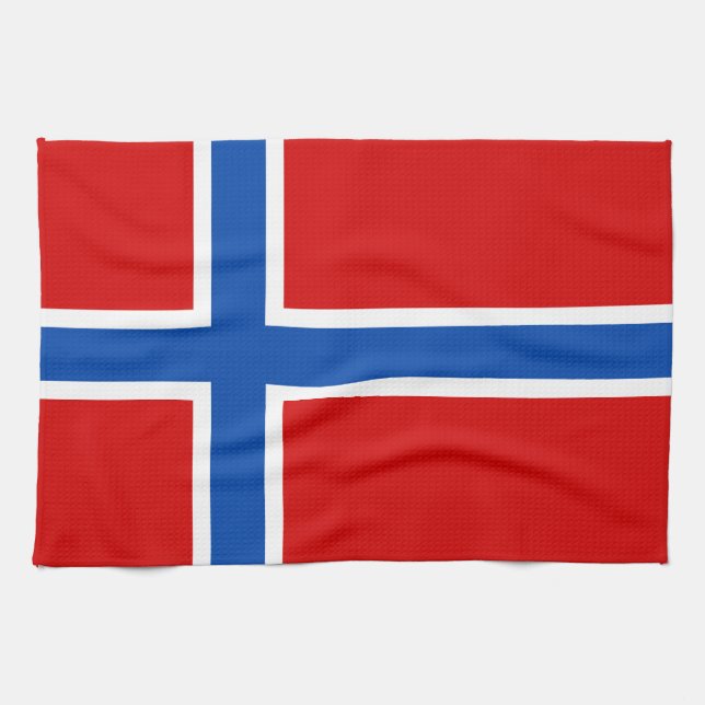 The Flag of Norway Tea Towel (Horizontal)