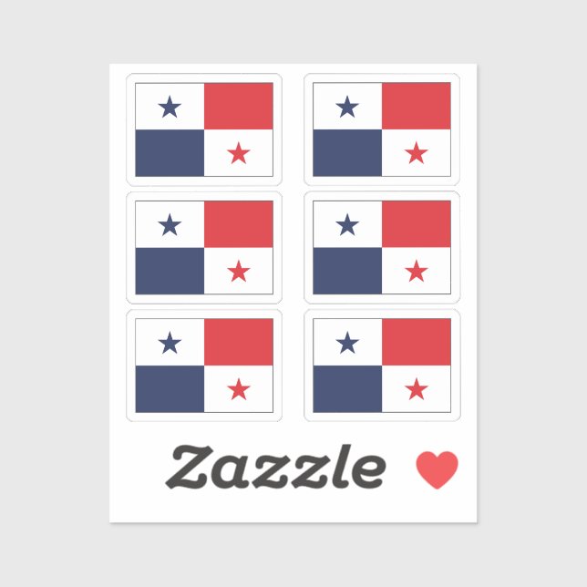 The flag of Panama Collection pack of 6 (Sheet)