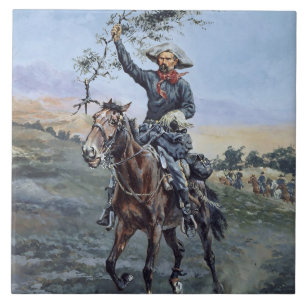 “The Flag of Peace” by Frederic Remington Tile