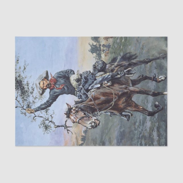 “The Flag of Peace” by Frederic Remington Tissue Paper (Front)