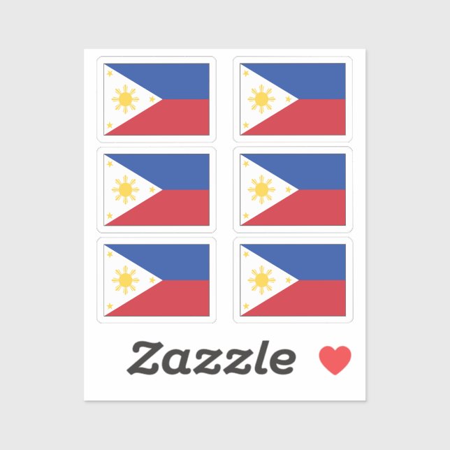 The flag of Philippines Collection pack of 6 (Sheet)