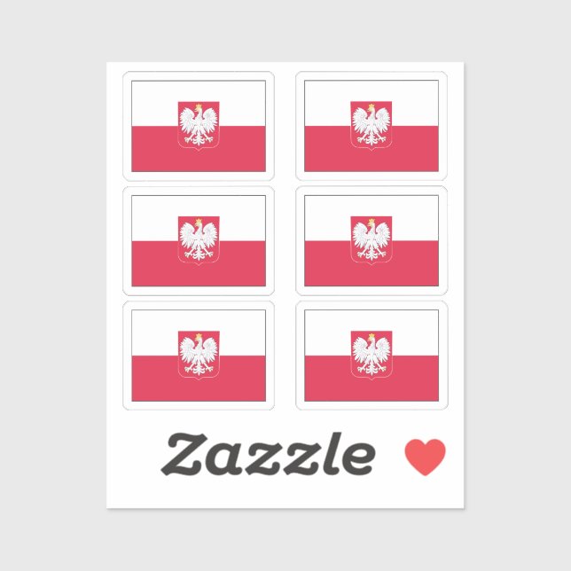 The flag of Poland Collection pack of 6 (Sheet)