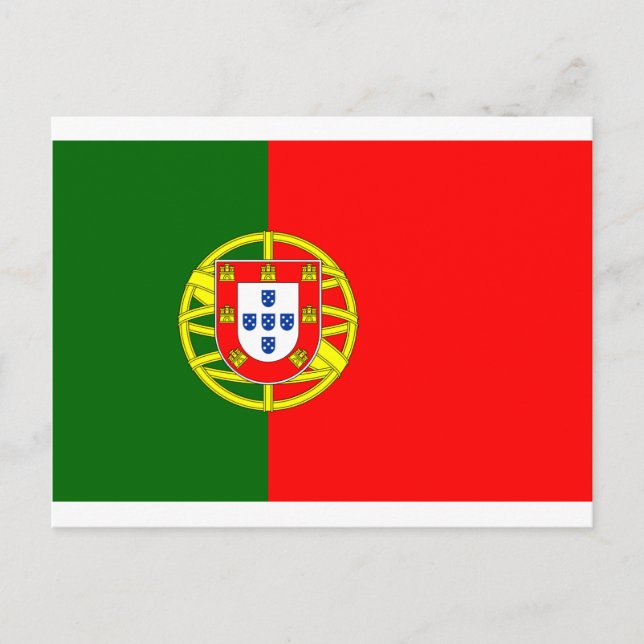 The Flag of Portugal (Bandeira de Portugal) Postcard (Front)