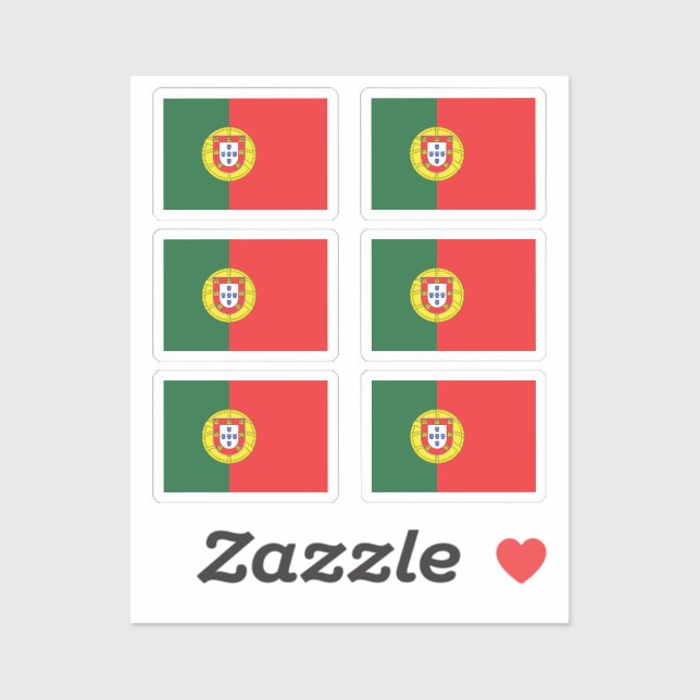 The flag of Portugal Collection pack of 6 (Sheet)