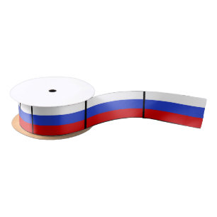 The Flag of Russian Satin Ribbon