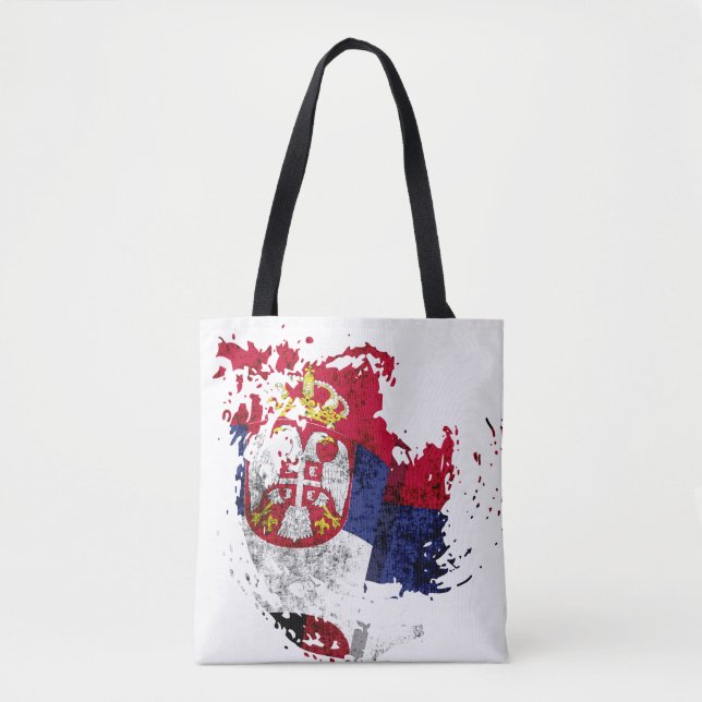 the flag of Serbia Tote Bag (Front)