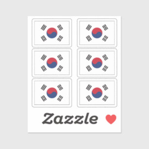 The flag of South Korea Collection pack of 6