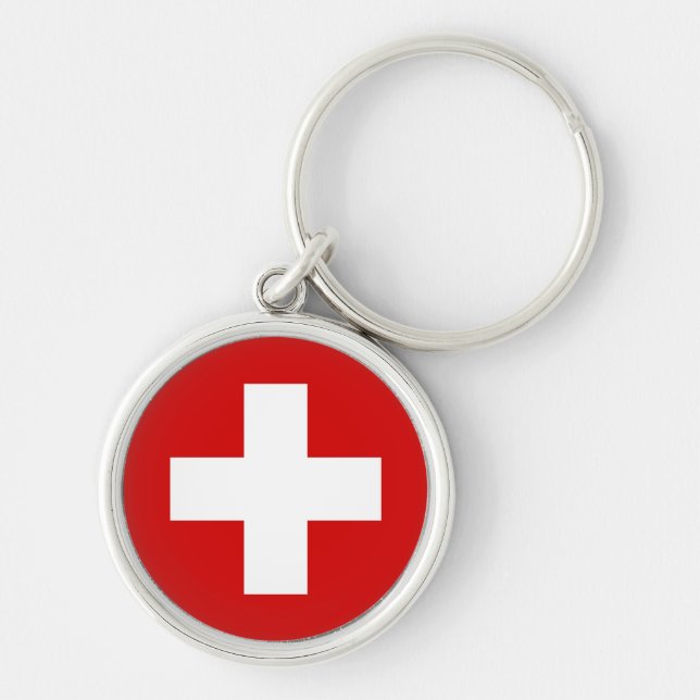 The Flag of Switzerland Key Ring (Front)