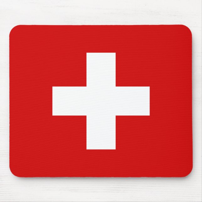 The Flag of Switzerland Mouse Mat (Front)