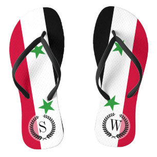 The Flag of Syria Flip Flops