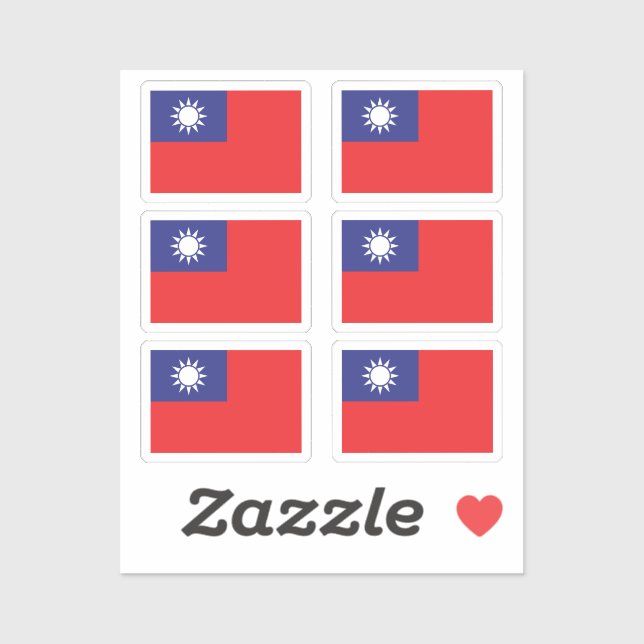 The flag of Taiwan Collection pack of 6 (Sheet)