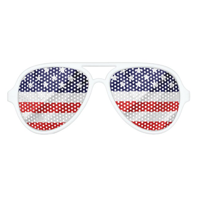 The Flag of the United States of America Aviator Sunglasses (Front)