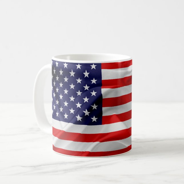The Flag of the United States of America Coffee Mug (Front Left)