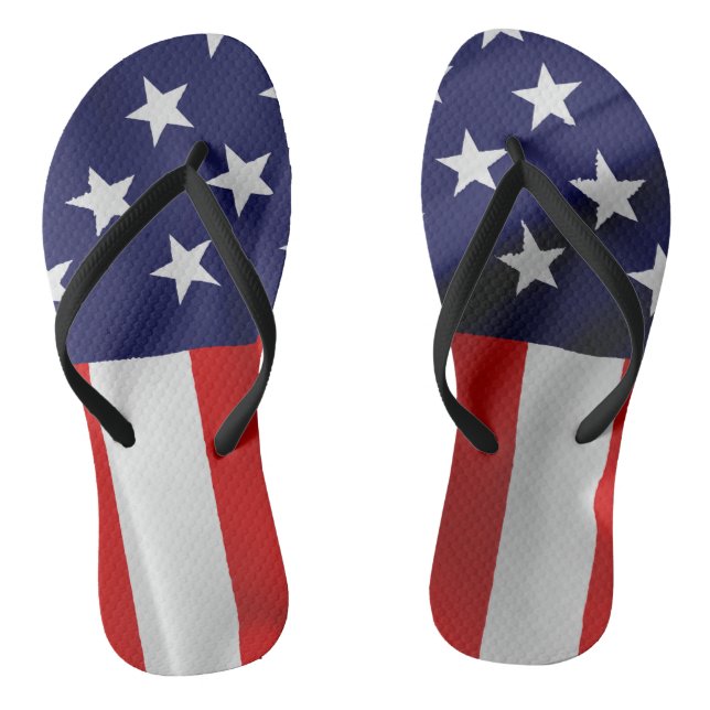 The Flag of the United States of America Flip Flops (Footbed)