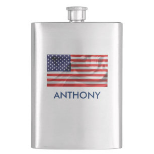 The Flag of the United States of America Hip Flask