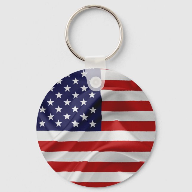 The Flag of the United States of America Key Ring (Front)