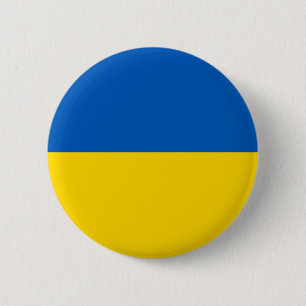 The Flag of Ukraine 6 Cm Round Badge