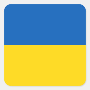 The Flag of Ukraine Square Sticker