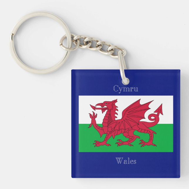 The Flag of Wales Key Ring (Front)