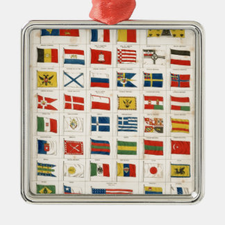 The Flags of all Nations Metal Tree Decoration