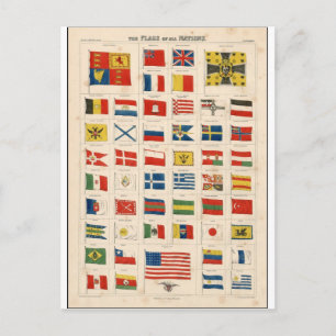 The Flags of all Nations Postcard