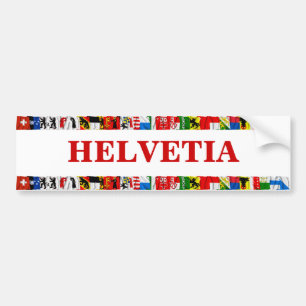 The Flags of the Cantons of Switzerland, Latin Bumper Sticker