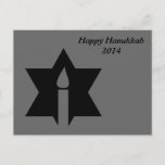 The Flame & Star - Holiday Postcard<br><div class="desc">This image is a flame from a candle. A star around the flame represents Hanukkah. Done in a black tattoo.  A great postcard to send to your loved ones.</div>