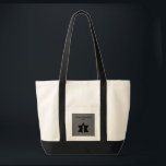 The Flame & Star - Tote Bag<br><div class="desc">This image is a flame from a candle. A star around the flame represents Hanukkah. Done in a black tattoo. A black backround was also added. "Happy Hanukkah 2014" is printed on this design. Customise with your own words. These totes are available in assorted styles, colours and sizes.</div>