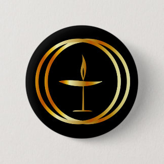 The Flaming Chalice 6 Cm Round Badge