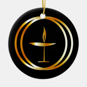 The Flaming Chalice Ceramic Tree Decoration