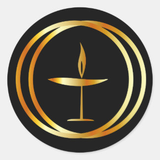 The Flaming Chalice Classic Round Sticker