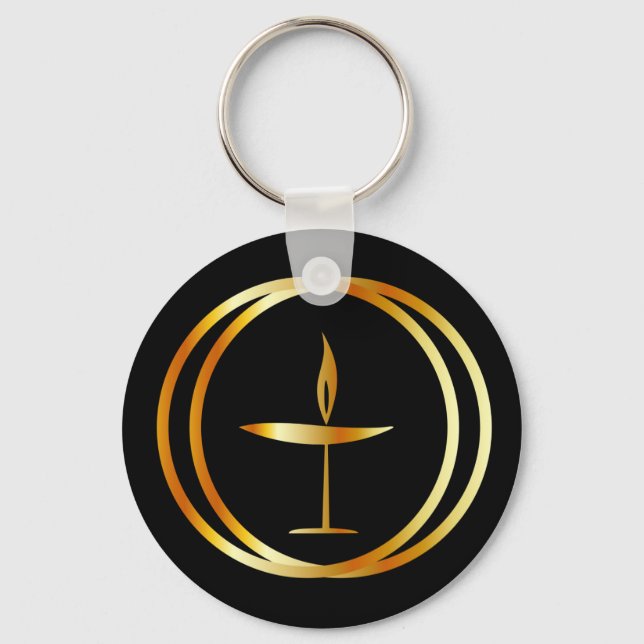 The Flaming Chalice Key Ring (Front)