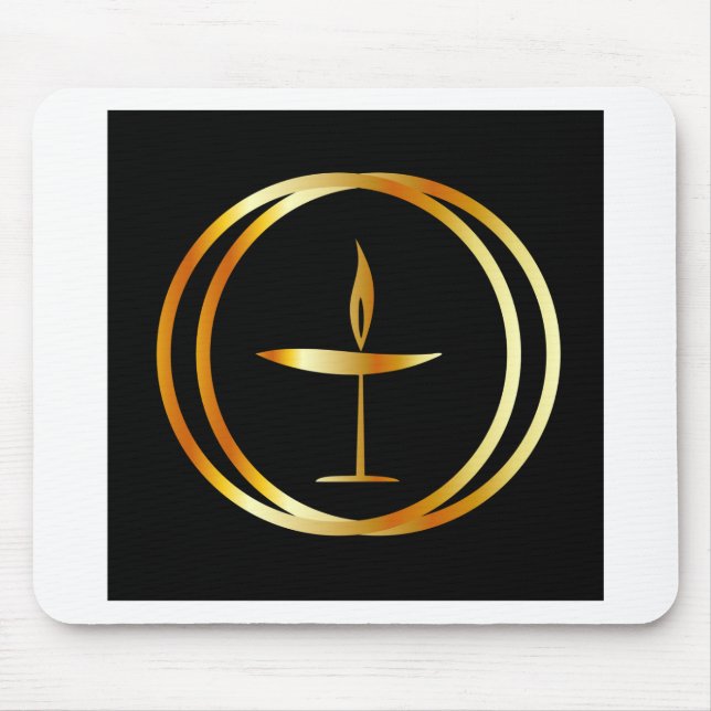 The Flaming Chalice Mouse Mat (Front)