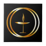 The Flaming Chalice Tile<br><div class="desc">The Flaming Chalice- the symbol of Unitarianism and Unitarian Universalism</div>