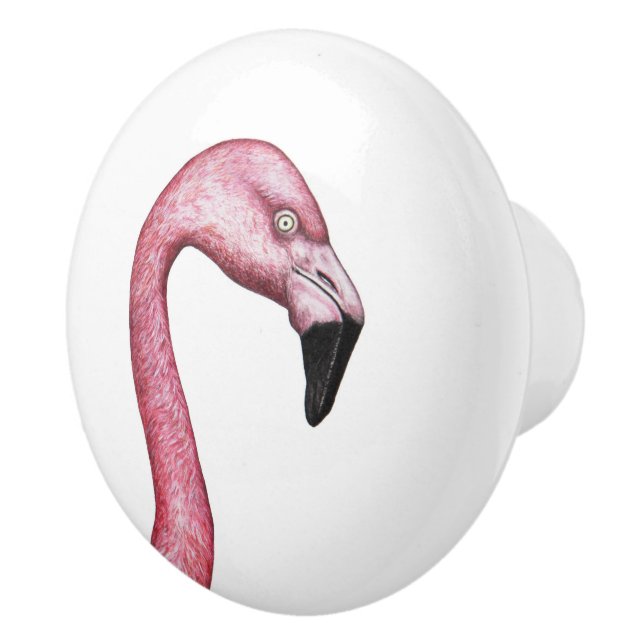 The Flamingo Ceramic Knob (Right)