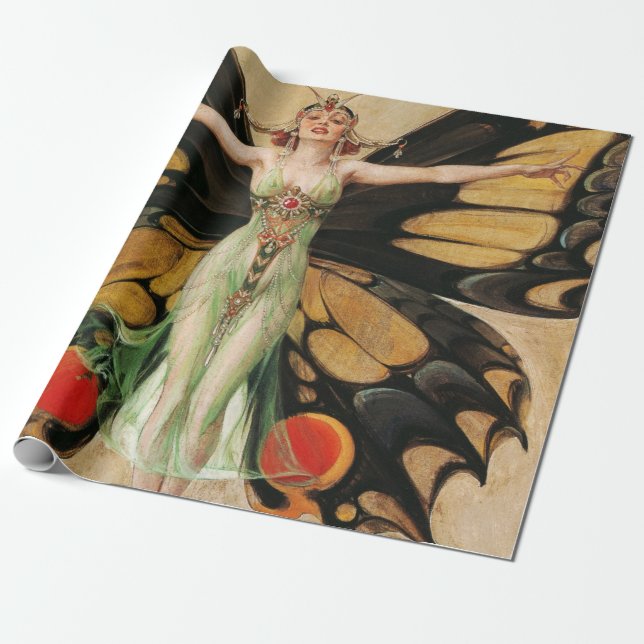 The Flapper, 1922 by Joseph Christian Leyendecker Wrapping Paper (Unrolled)