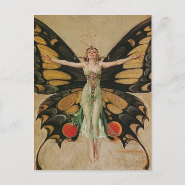 The Flapper - Butterfly Girl  Postcard (Front)