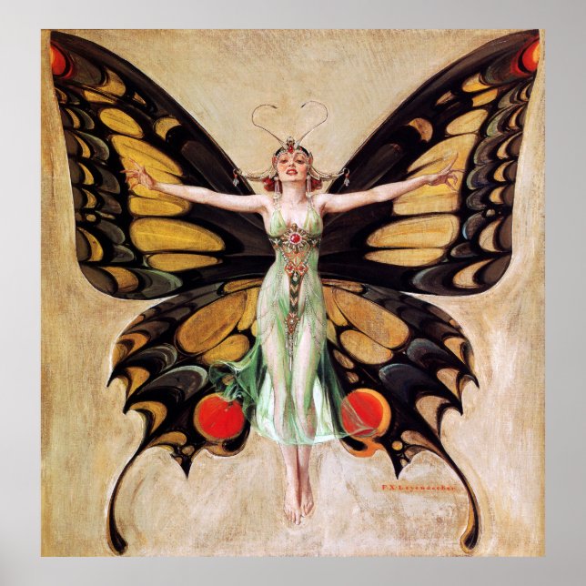The Flapper Girls Metamorphosis Butterfly 1922 Poster (Front)