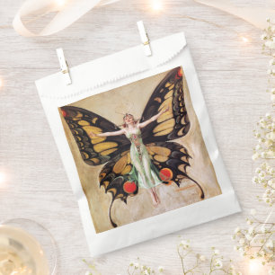 The Flapper Girl's Metamorphosis to Butterfly 1922 Favour Bags