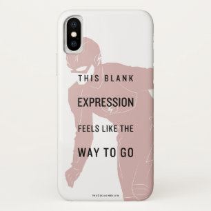 The Flash   "Blank Expression" Quote Silhouette iPhone X Case