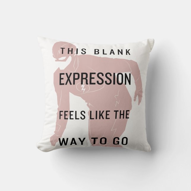 The Flash | "Blank Expression" Quote Silhouette Cushion (Front)