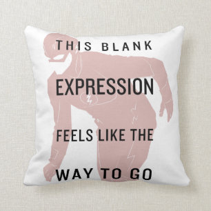 The Flash   "Blank Expression" Quote Silhouette Cushion