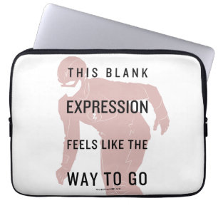 The Flash "Blank Expression" Quote Silhouette Laptop Sleeve