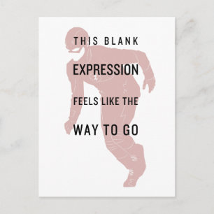 The Flash   "Blank Expression" Quote Silhouette Postcard