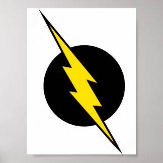 The Flash lighting bolt Logo Poster