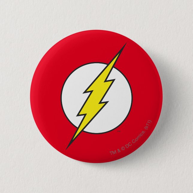 The Flash | Lightning Bolt 6 Cm Round Badge (Front)