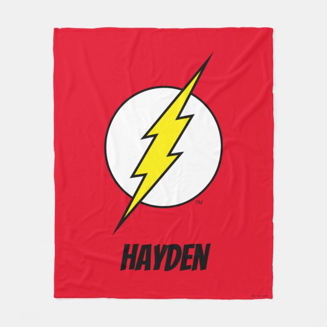 The Flash | Lightning Bolt Fleece Blanket (Front)