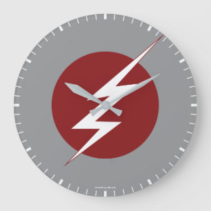 The Flash Lightning Bolt Logo Large Clock