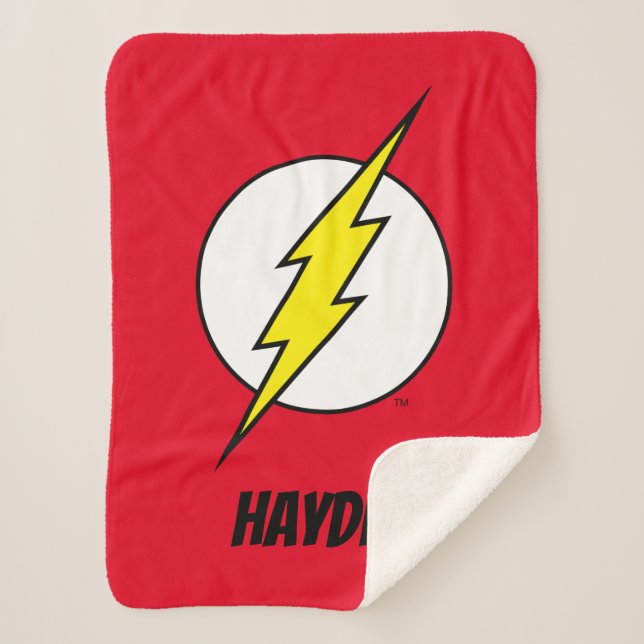 The Flash | Lightning Bolt Sherpa Blanket (Front)
